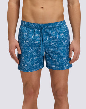 BAÑADOR CORTO PARA HOMBRE GOLDENWAVE CON ESTAMPADO EN PLEIN AIR