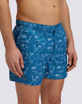 BAÑADOR CORTO PARA HOMBRE GOLDENWAVE CON ESTAMPADO EN PLEIN AIR