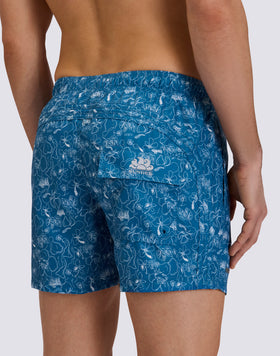BAÑADOR CORTO PARA HOMBRE GOLDENWAVE CON ESTAMPADO EN PLEIN AIR