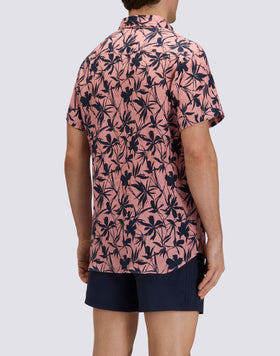 CHEMISE EN LIN À MANCHES COURTES IMPRIMÉE POUR HOMME