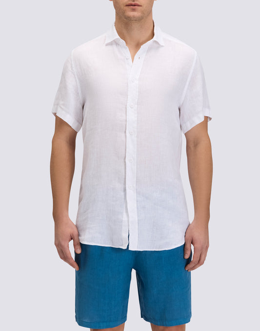 CAMICIA UOMO IN LINO A MEZZE MANICHE