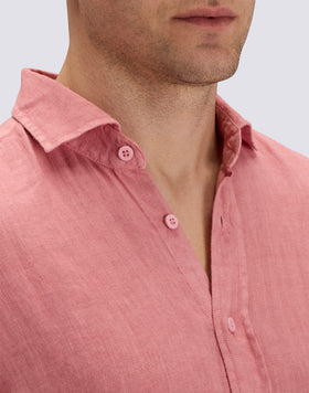 CAMICIA UOMO IN LINO A MEZZE MANICHE