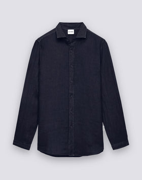 MEN'S GARMENT-DYED LINEN SHIRT