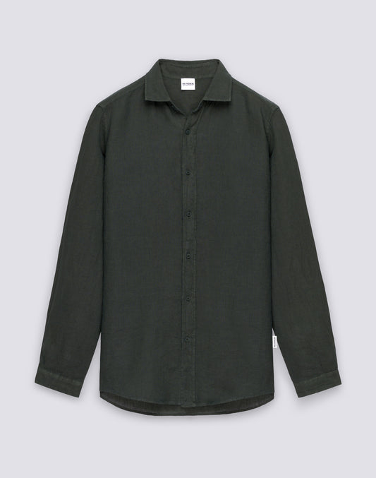 CHEMISE EN LIN TEINTE EN PIÈCE POUR HOMME