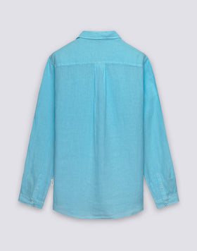 CHEMISE EN LIN TEINTE EN PIÈCE POUR HOMME