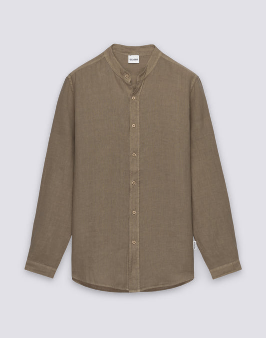 CHEMISE MANDARINE POUR HOMME EN LIN TEIN EN PIÈCE