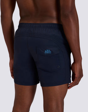 MAILOT DE BAIN SHORT POUR HOMME GOLDENWAVE TAILLE ELASTIQUÉE COLEUR UNIE EN NYLON TASLAN