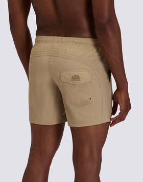 MAILLOT DE BAIN SHORT POUR HOMME GOLDENWAVE TAILLE ELASTIQUÉE COLEUR UNIE EN NYLON TASLAN