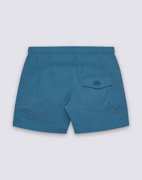 MAILLOT DE BAIN SHORT POUR HOMME GOLDENWAVE TAILLE ELASTIQUÉE COLEUR UNIE EN NYLON TASLAN