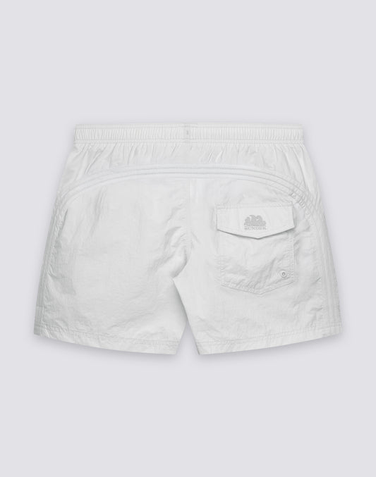 MAILLOT DE BAIN SHORT POUR HOMME GOLDENWAVE TAILLE ELASTIQUÉE COLEUR UNIE EN NYLON TASLAN