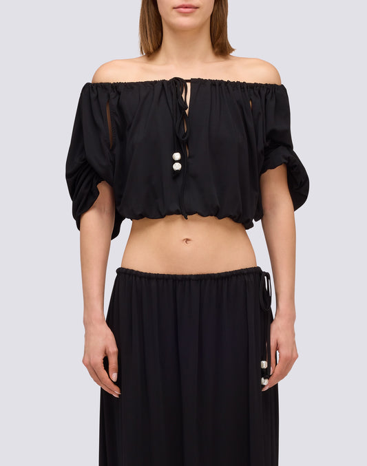BLOUSE À MANCHES LONGUES EN JERSEY 