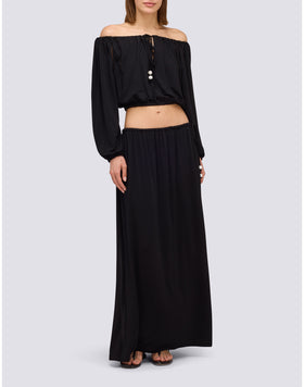 BLOUSE À MANCHES LONGUES EN JERSEY 