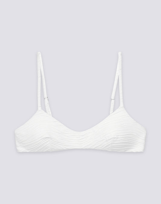 ELODIE - HAUT DE BIKINI BRALETTE EN JACQUARD EFFET VAGUES