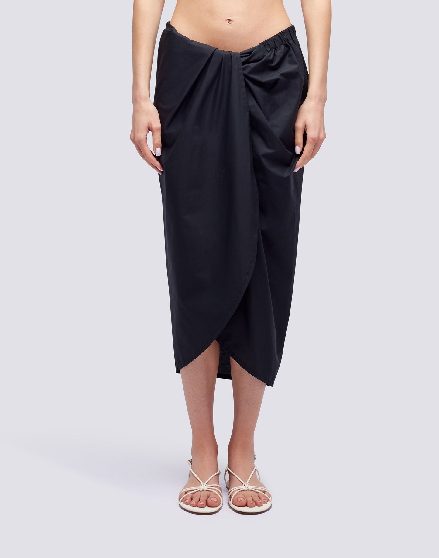 PAREO SKIRT IN POPLIN