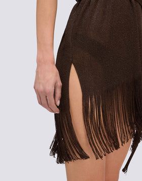 KAFTANO CORTO IN LUREX CON CINTURINO