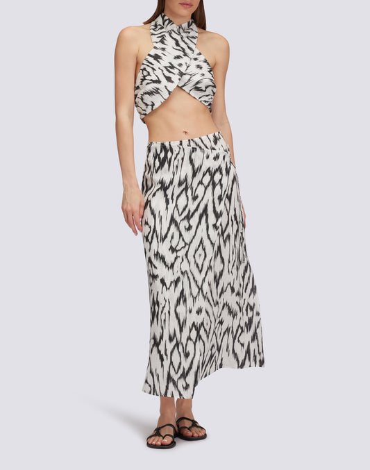 CROPPED LINEN TOP