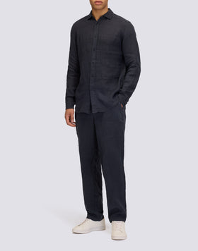 PANTALON EN LIN SEMI-EXTENSIBLE