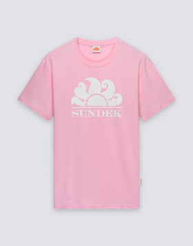 CAMISETA DE CUELLO REDONDO CON ESTAMPADO DEL LOGOTIPO