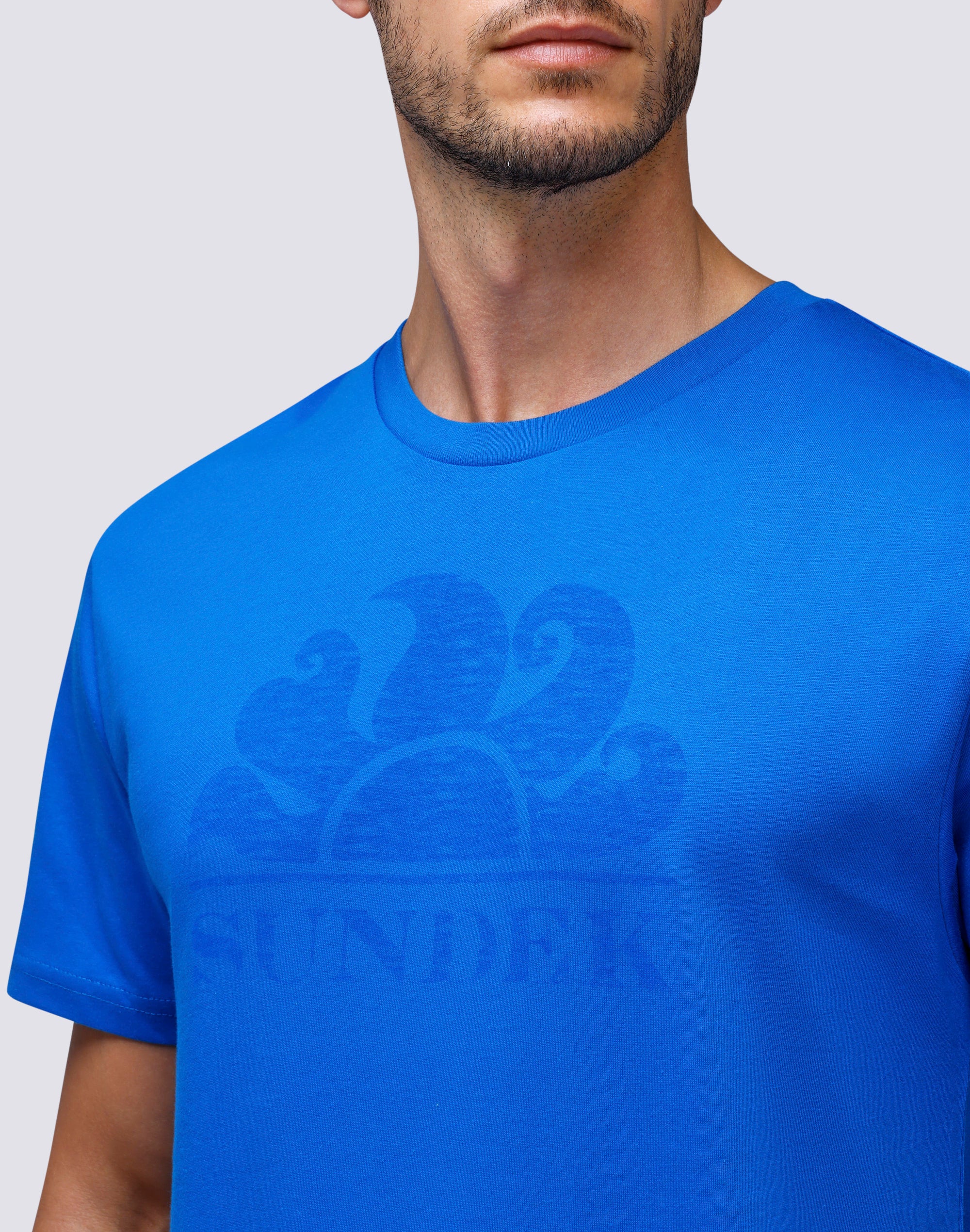 Tシャツ・カットソー SUNDEK Men T-shirt White M021TEJ7800 00607 SUNDEK Mens Surfer Crew Neck T-shirt | HAMAC Beach Boutique