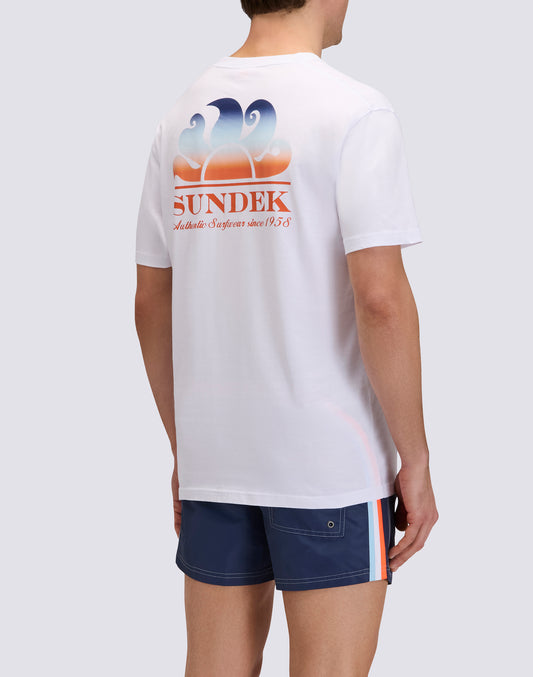 T-SHIRT UOMO NEW HERBERT A GIROCOLLO CON MAXI-LOGO