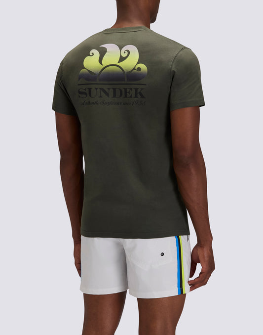 T-SHIRT UOMO NEW HERBERT A GIROCOLLO CON MAXI-LOGO