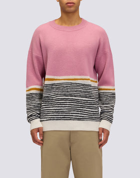 MAGLIONE UOMO A GIROCOLLO JACQUARD MOTIVO ASTRATTO