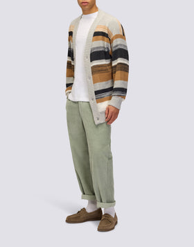 MEN'S MAXI STRIPED CARDIGAN WITH BUTTONS