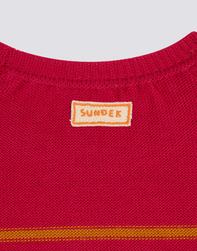 PULL COL ROND À RAYURES MULTIPLES UNISEX