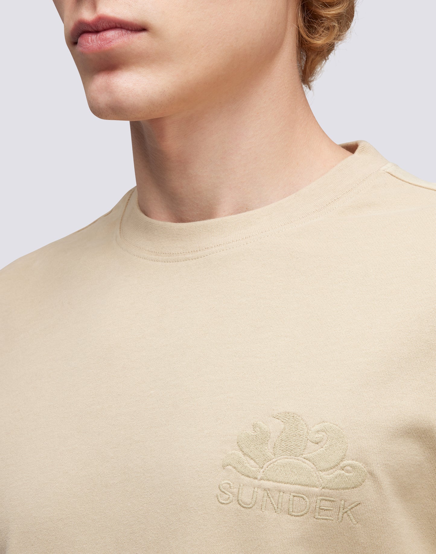 CREW NECK T-SHIRT WITH EMBROIDERED LOGO