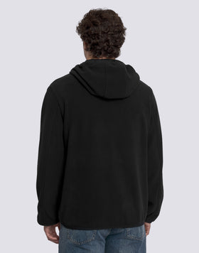 CHAQUETA HOMBRE EN POLAR CON CREMALLERA COMPLETA Y CAPUCHA