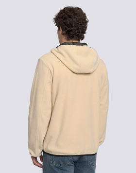 CHAQUETA HOMBRE EN POLAR CON CREMALLERA COMPLETA Y CAPUCHA