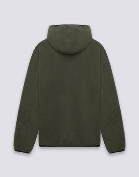 CHAQUETA HOMBRE EN POLAR CON CREMALLERA COMPLETA Y CAPUCHA