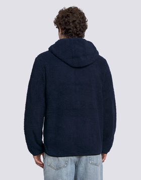 MEN'S TEDDY JACKET WITH HOOD AND ZIP