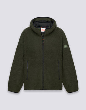 VESTE TEDDY HOMME À CAPUCHE ET ZIP