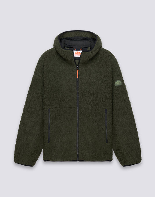 GIACCA TEDDY UOMO CON CAPPUCCIO E ZIP