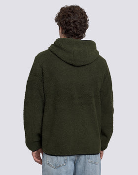 VESTE TEDDY HOMME À CAPUCHE ET ZIP