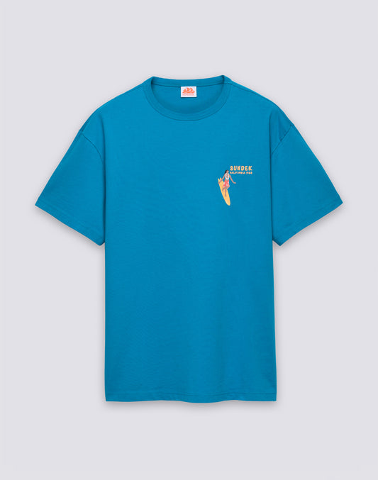 CAMISETA DE CUELLO REDONDO PARA HOMBRE CON ESTAMPADO Y BORDADO