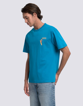 CAMISETA DE CUELLO REDONDO PARA HOMBRE CON ESTAMPADO Y BORDADO