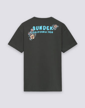 MEN'S CREW NECK T-SHIRT WITH SUNDEK CALIFORNIA 1958 PRINT AND EMBROIDERY