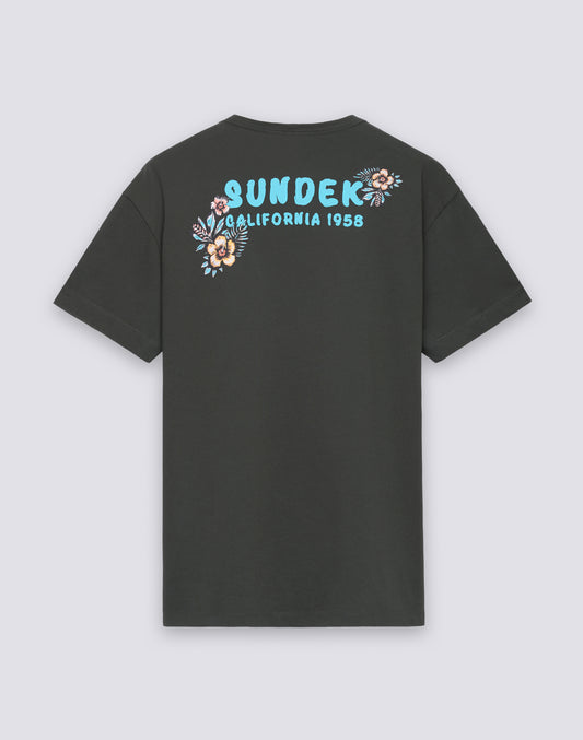 T-SHIRT HOMME À COL ROND AVEC IMPRIMÉ ET BRODERIE SUNDEK CALIFORNIA 1958