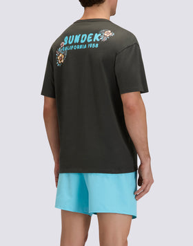 T-SHIRT HOMME À COL ROND AVEC IMPRIMÉ ET BRODERIE SUNDEK CALIFORNIA 1958