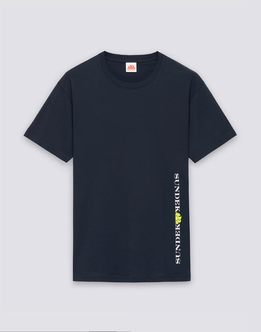 CAMISETA DE CUELLO REDONDO PARA HOMBRE CON ESTAMPADO DEL LOGOTIPO VERTICAL
