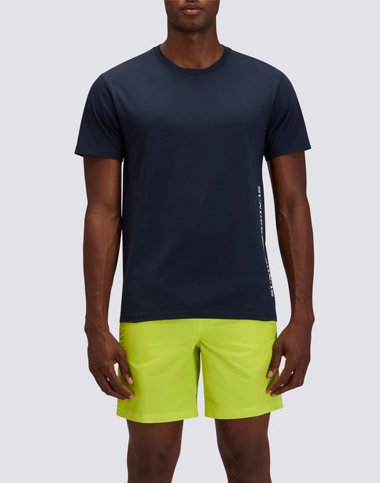 T-SHIRT UOMO A GIROCOLLO CON STAMPA LOGO VERTICALE