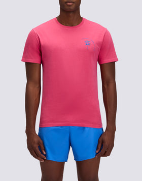 CAMISETA DE CUELLO REDONDO PARA HOMBRE CON BORDADO DE PALMINA