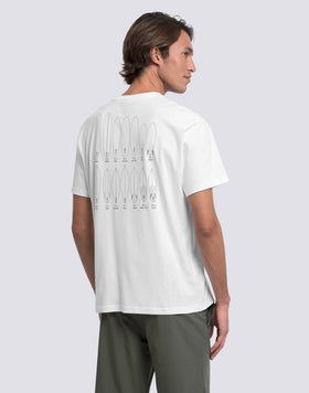 CAMISETA DE CUELLO REDONDO PARA HOMBRE CON ESTAMPADO OLD SCHOOL SURF