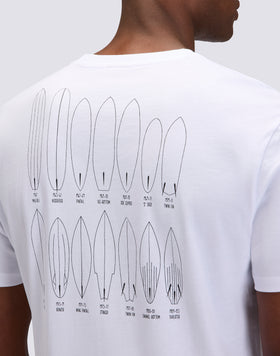 MEN'S CREW NECK T-SHIRT WITH OLD SCHOOL SURF PRINT