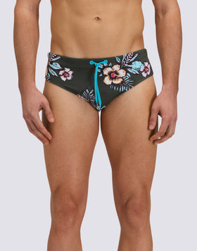 BAÑADOR DE HOMBRE CON ESTAMPADO GRÁFICO FLORAL