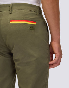 TWILL STRETCH CHINO TROUSERS