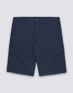 SHORT CARGO HOMME EN POPLINE EXTENSIBLE TEINTE EN PIÈCE