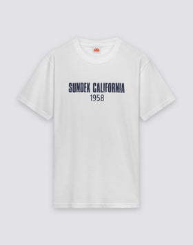 CAMISETA DE CUELLO REDONDO PARA HOMBRE CON INSCRIPCIÓN SUNDEK CALIFORNIA 1958